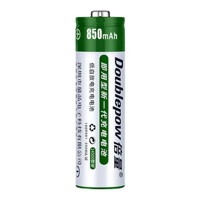 Doublepow 14500 3.7V 850mAh AA Rechargeable Lithium-ion Battery